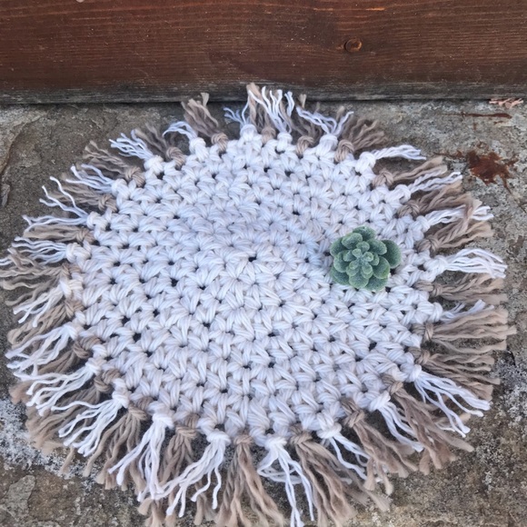 HandMade Boho Style Mug Rugs (4) - Picture 7 of 9